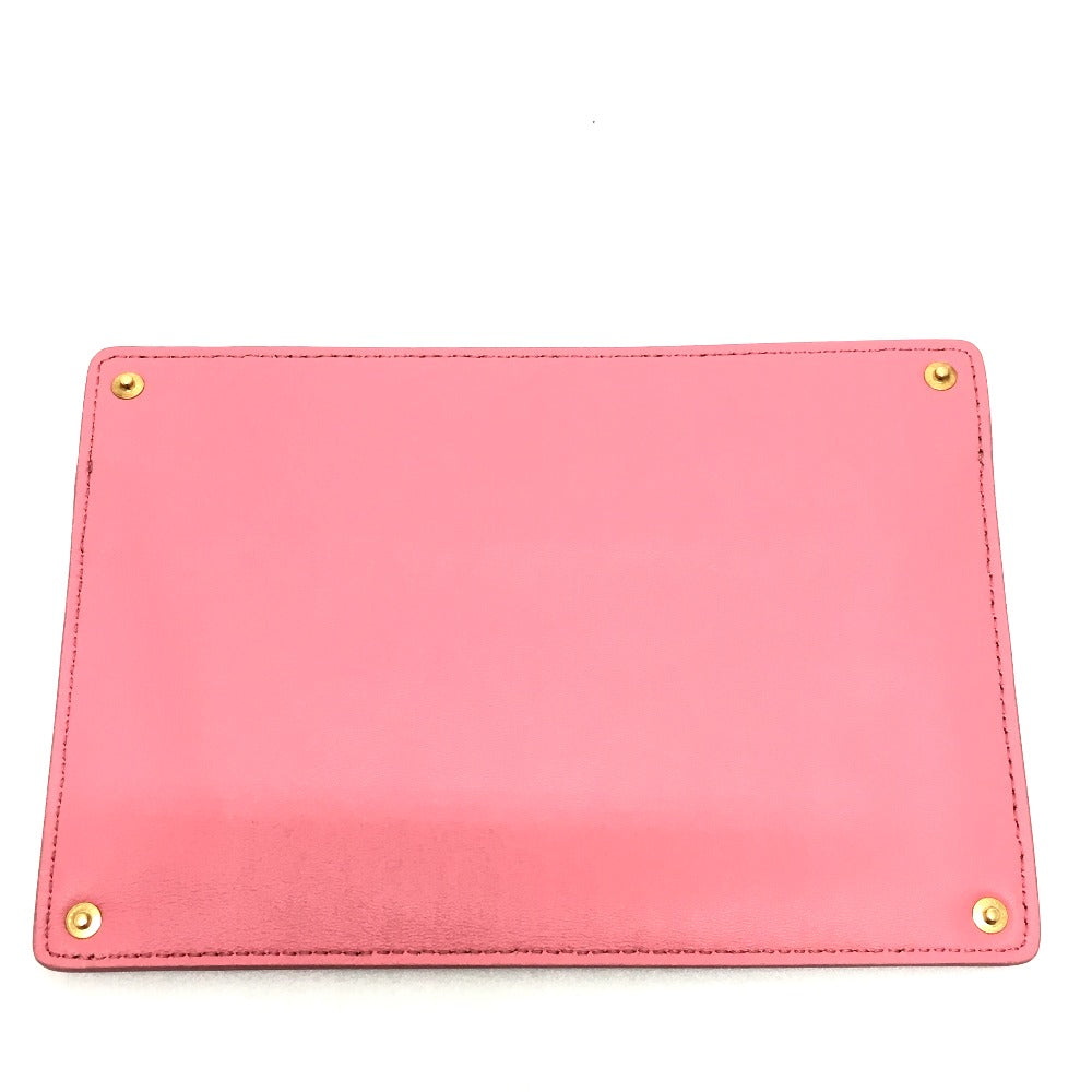 FENDI Pouch 7AR907 leather pink Peek-a-boo bag-in Women Used Authentic