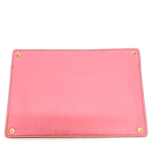 FENDI Pouch 7AR907 leather pink Peek-a-boo bag-in Women Used Authentic