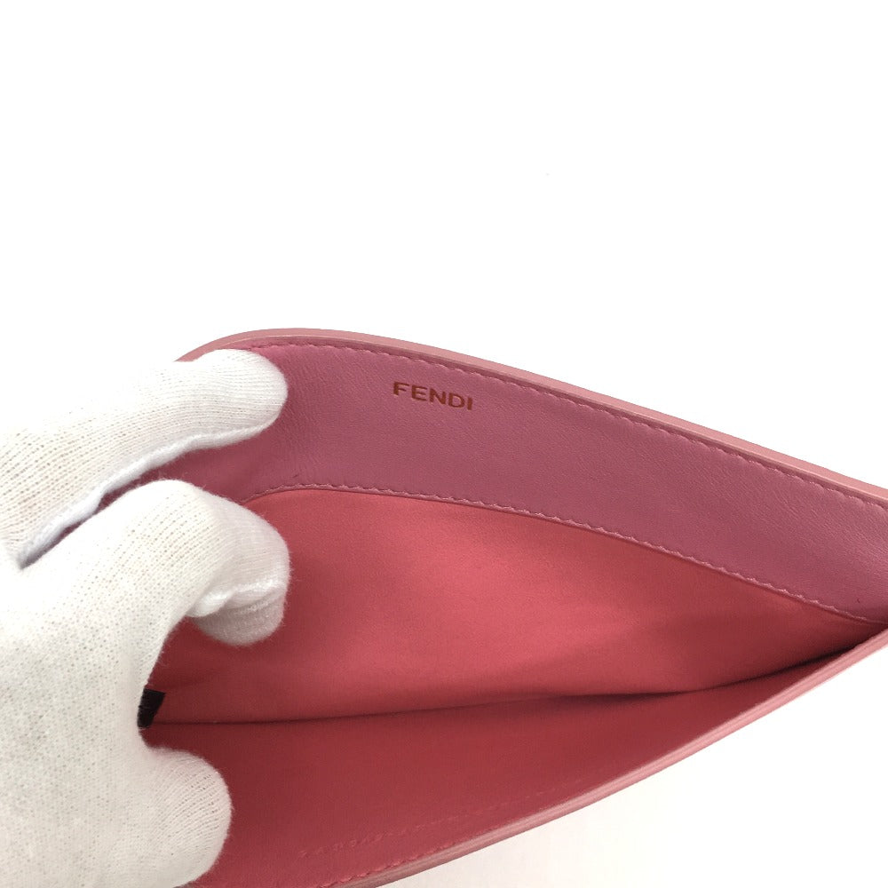 FENDI Pouch 7AR907 leather pink Peek-a-boo bag-in Women Used Authentic