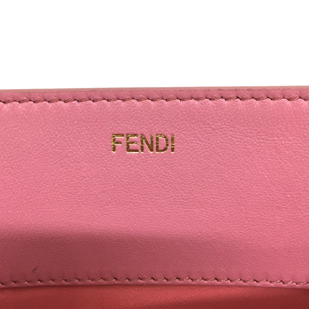 FENDI Pouch 7AR907 leather pink Peek-a-boo bag-in Women Used Authentic