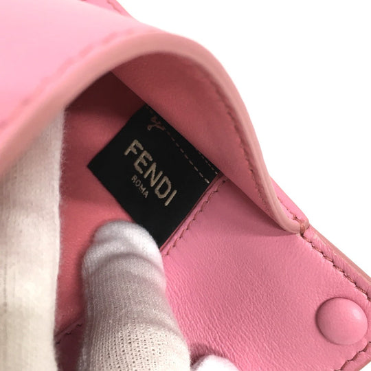 FENDI Pouch 7AR907 leather pink Peek-a-boo bag-in Women Used Authentic