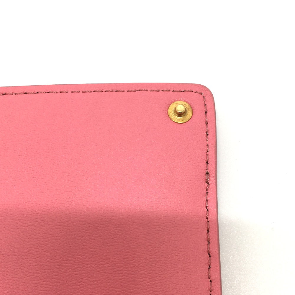 FENDI Pouch 7AR907 leather pink Peek-a-boo bag-in Women Used Authentic