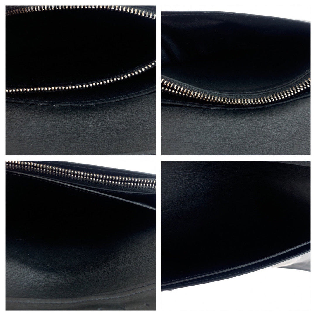 LOUIS VUITTON Long Wallet Purse ‚l63318 leather Black SilverMetal Long Wallet Purse Damier Anfini Portefeuille Braza mens Used Authentic