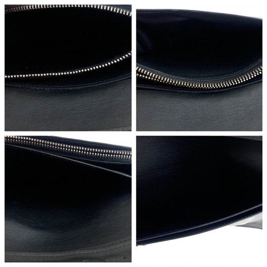 LOUIS VUITTON Long Wallet Purse ‚l63318 leather Black SilverMetal Long Wallet Purse Damier Anfini Portefeuille Braza mens Used Authentic