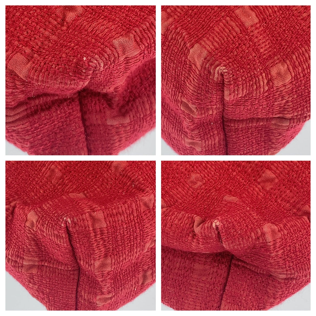 HERMES Tote Bag Canvas, Leather Red camel Tote Bag Handbag A4 compatible Amedaba GM Women Used Authentic