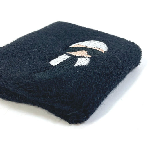 FENDI Wristband FAD015 cotton black pair Karl Lagerfeld unisex(Unisex) Used Authentic