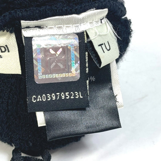 FENDI Wristband FAD015 cotton black pair Karl Lagerfeld unisex(Unisex) Used Authentic