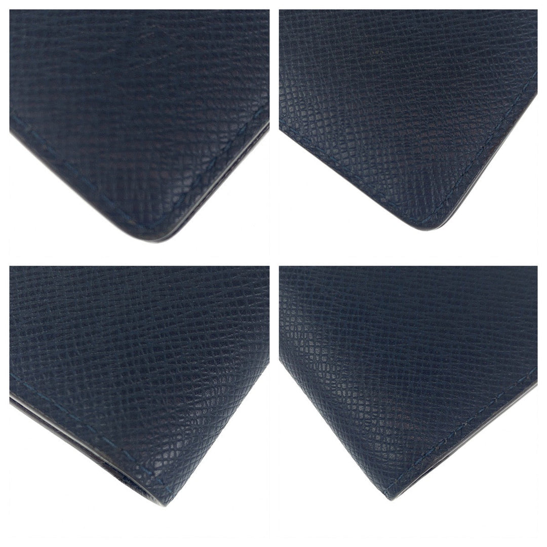 LOUIS VUITTON Long Wallet Purse M30501 Taiga Navy Midnight Long Wallet Purse Long wallet billfold Taiga Portefeuille Blaza mens Used Authentic