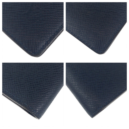 LOUIS VUITTON Long Wallet Purse M30501 Taiga Navy Midnight Long Wallet Purse Long wallet billfold Taiga Portefeuille Blaza mens Used Authentic