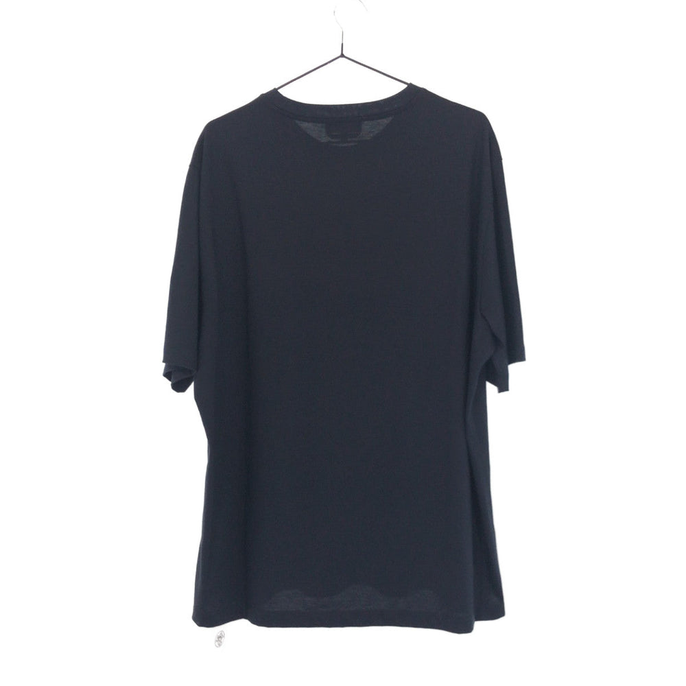 HERMES Short sleeve T-shirt cotton Navy navy blue Short Sleeve Shirts T-Shirts H logo embroidery mens XL Used Authentic
