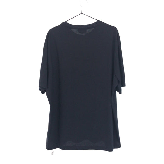 HERMES Short sleeve T-shirt cotton Navy navy blue Short Sleeve Shirts T-Shirts H logo embroidery mens XL Used Authentic
