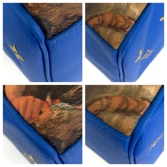 LOUIS VUITTON Boston Duffel bag PVC Blue blue Handbags Mini Boston Duffel bag Masters collection Speedy 30 Rubens Jeff Koons Women Used Authentic