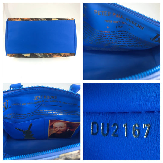 LOUIS VUITTON Boston Duffel bag PVC Blue blue Handbags Mini Boston Duffel bag Masters collection Speedy 30 Rubens Jeff Koons Women Used Authentic