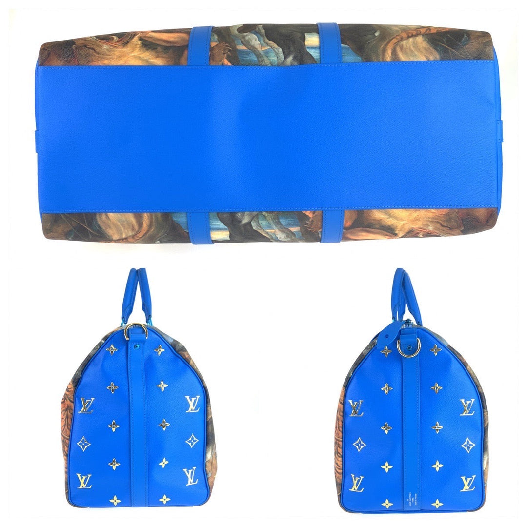 LOUIS VUITTON Boston Duffel bag M43344 PVC multicolor Boston Duffel bag Crossbody Shoulder Bag Masters Collection Jeff Koons Rubens Keepall  bandouliere50 Women Used Authentic