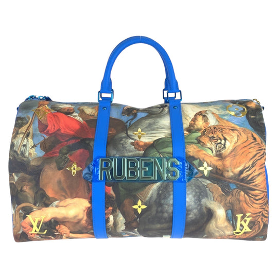 LOUIS VUITTON Boston Duffel bag M43344 PVC multicolor Boston Duffel bag Crossbody Shoulder Bag Masters Collection Jeff Koons Rubens Keepall  bandouliere50 Women Used Authentic