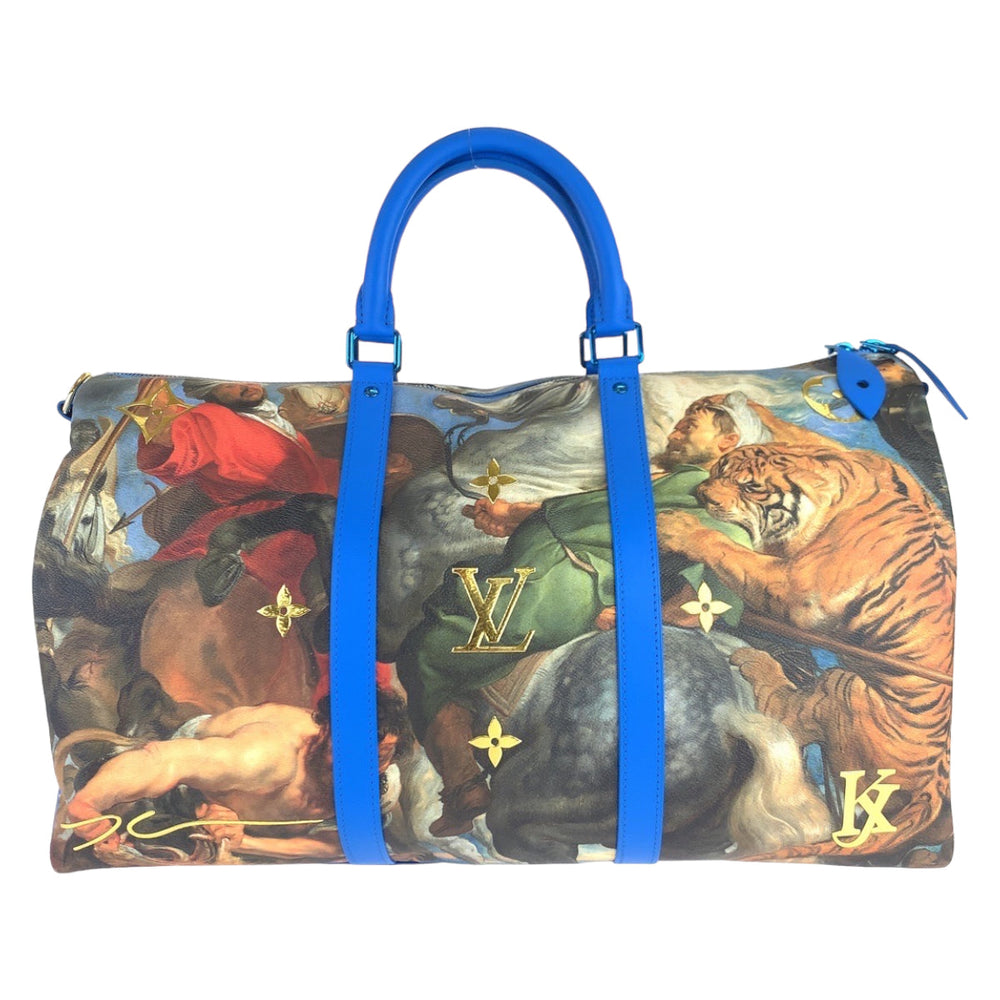 LOUIS VUITTON Boston Duffel bag M43344 PVC multicolor Boston Duffel bag Crossbody Shoulder Bag Masters Collection Jeff Koons Rubens Keepall  bandouliere50 Women Used Authentic