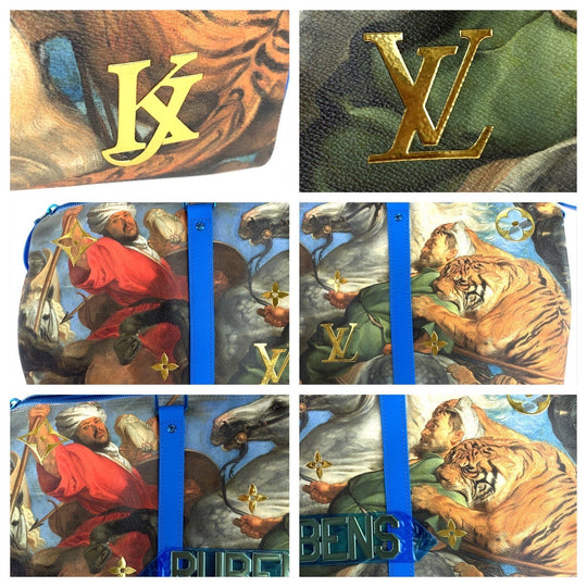 LOUIS VUITTON Boston Duffel bag M43344 PVC multicolor Boston Duffel bag Crossbody Shoulder Bag Masters Collection Jeff Koons Rubens Keepall  bandouliere50 Women Used Authentic