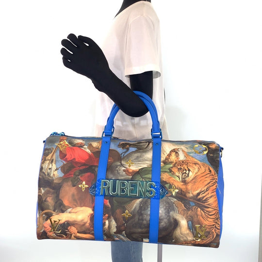 LOUIS VUITTON Boston Duffel bag M43344 PVC multicolor Boston Duffel bag Crossbody Shoulder Bag Masters Collection Jeff Koons Rubens Keepall  bandouliere50 Women Used Authentic