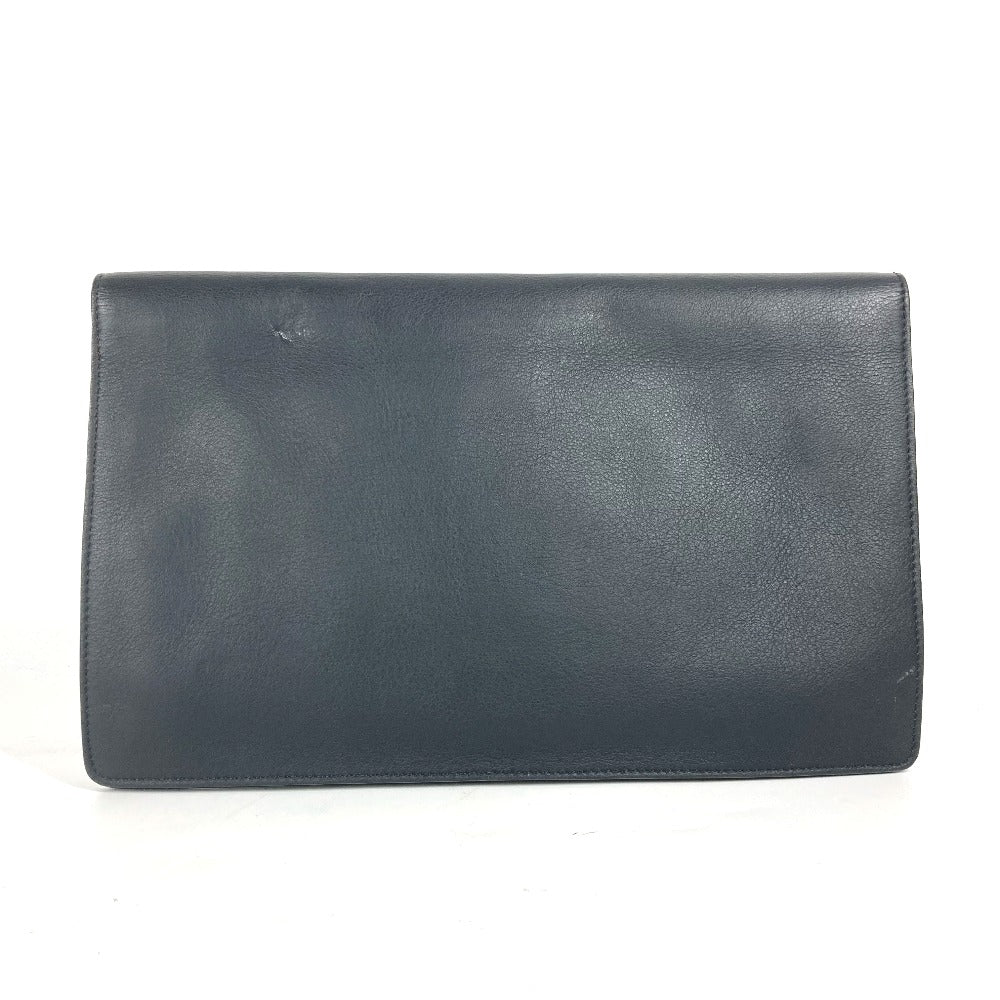 FENDI Clutch bag 8M0351 leather black FF logo mens Used Authentic