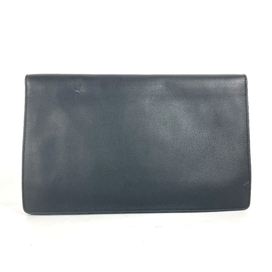 FENDI Clutch bag 8M0351 leather black FF logo mens Used Authentic