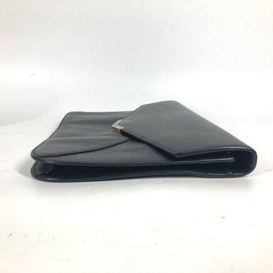 FENDI Clutch bag 8M0312 leather black flap To joule mens Used Authentic