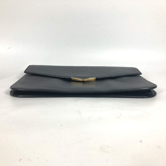 FENDI Clutch bag 8M0312 leather black flap To joule mens Used Authentic