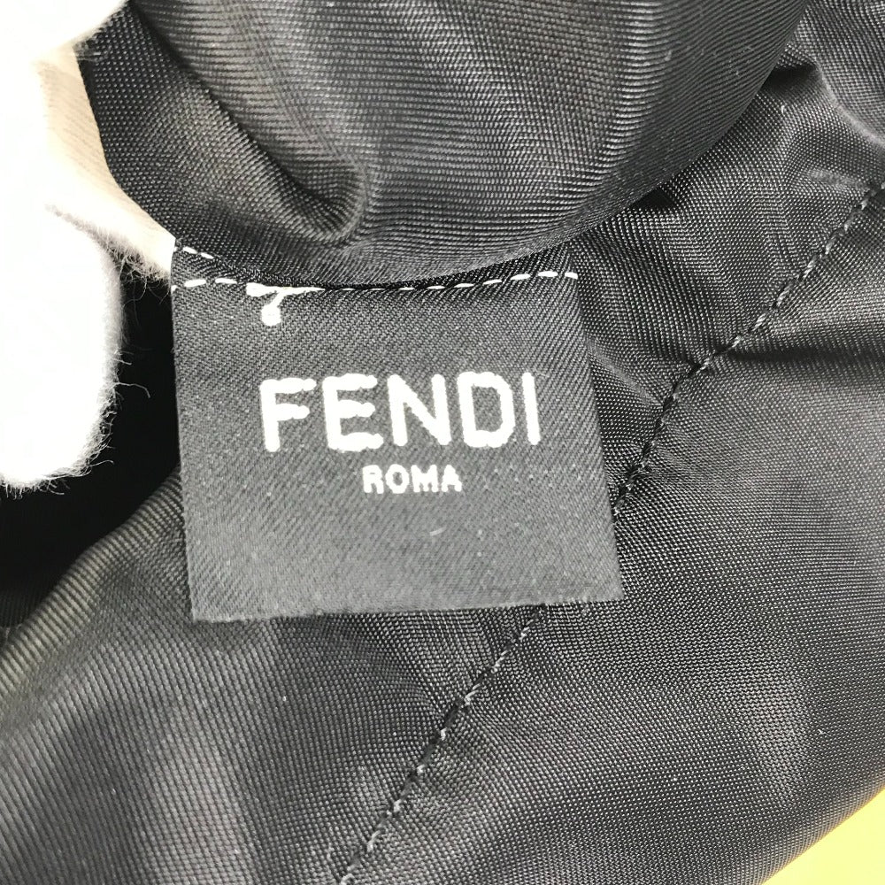 FENDI Backpack 7VZ066 Nylon / leather yellow Fendines mens Used Authentic