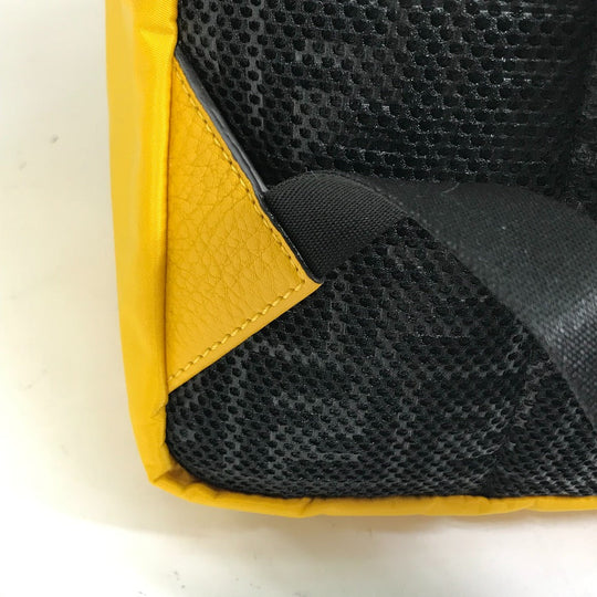 FENDI Backpack 7VZ066 Nylon / leather yellow Fendines mens Used Authentic