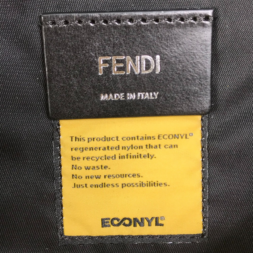 FENDI Backpack 7VZ066 Nylon / leather yellow Fendines mens Used Authentic