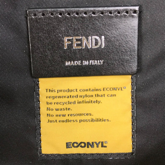 FENDI Backpack 7VZ066 Nylon / leather yellow Fendines mens Used Authentic