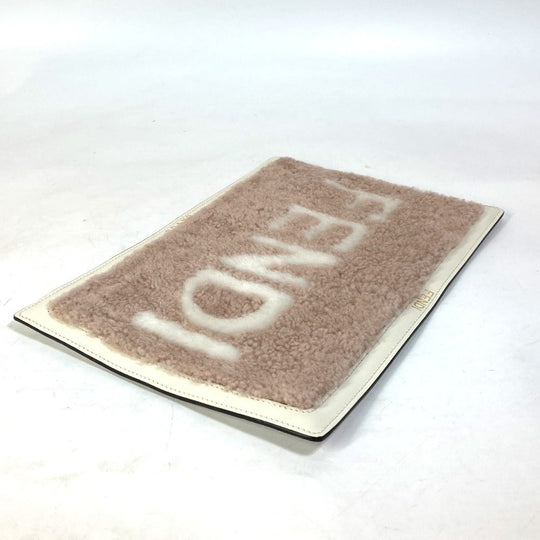FENDI Other miscellaneous goods 7AR921 Leather, Fur pink CHAOS collaboration logo PC cover, computer cover, IPAD cover Women Used Authentic