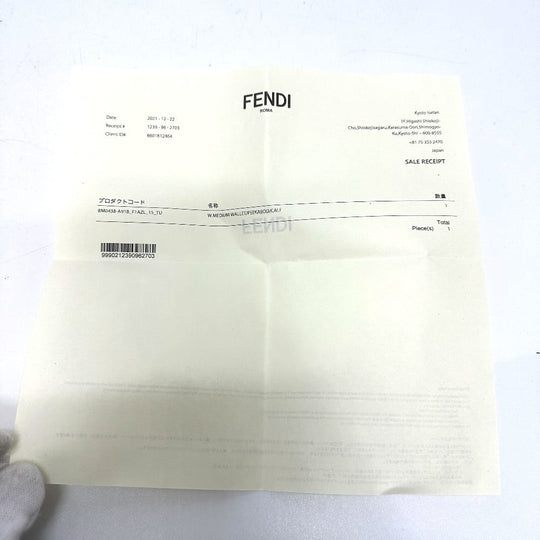 FENDI Folded wallet 8M0438 leather pink Peekaboo Women Used Authentic