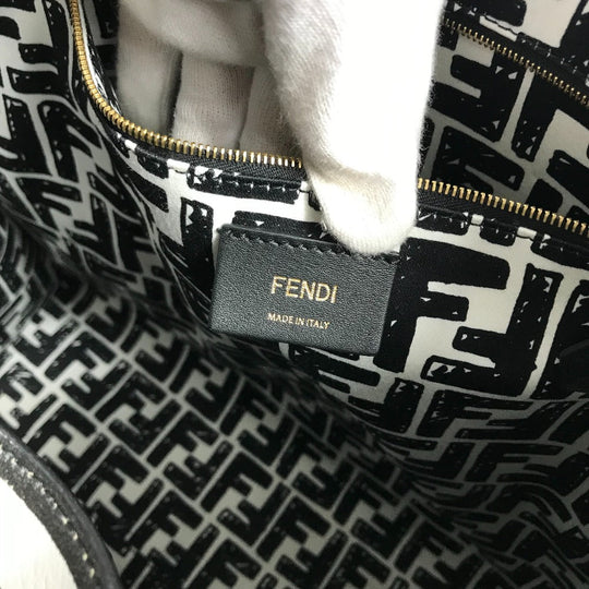 FENDI Tote Bag 8BH357 Coated canvas white Joshua Vides Collaboration Shopper bag mens Used Authentic