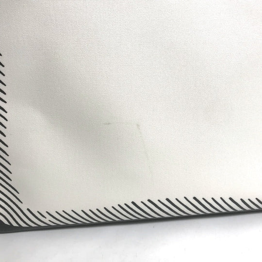 FENDI Tote Bag 8BH357 Coated canvas white Joshua Vides Collaboration Shopper bag mens Used Authentic