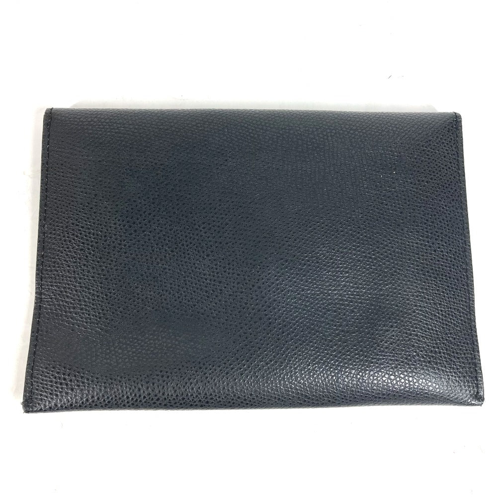 FENDI Pouch leather black Multi pouch F is logo