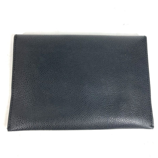 FENDI Pouch leather black Multi pouch F is logo