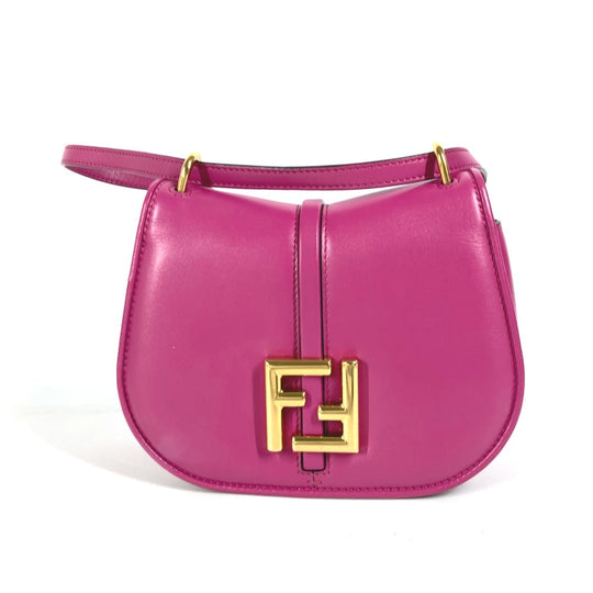 FENDI Shoulder Bag  8BS082  leather purple Come on Small Women Used Authentic