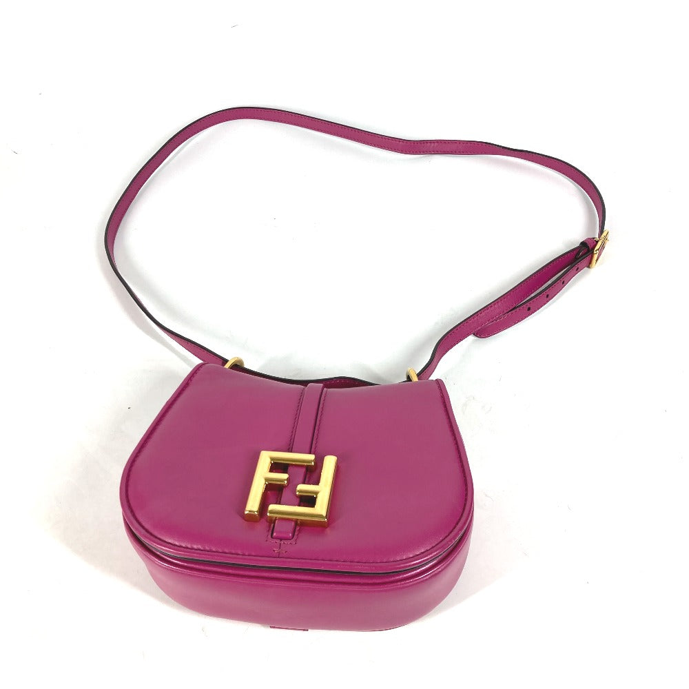 FENDI Shoulder Bag  8BS082  leather purple Come on Small Women Used Authentic