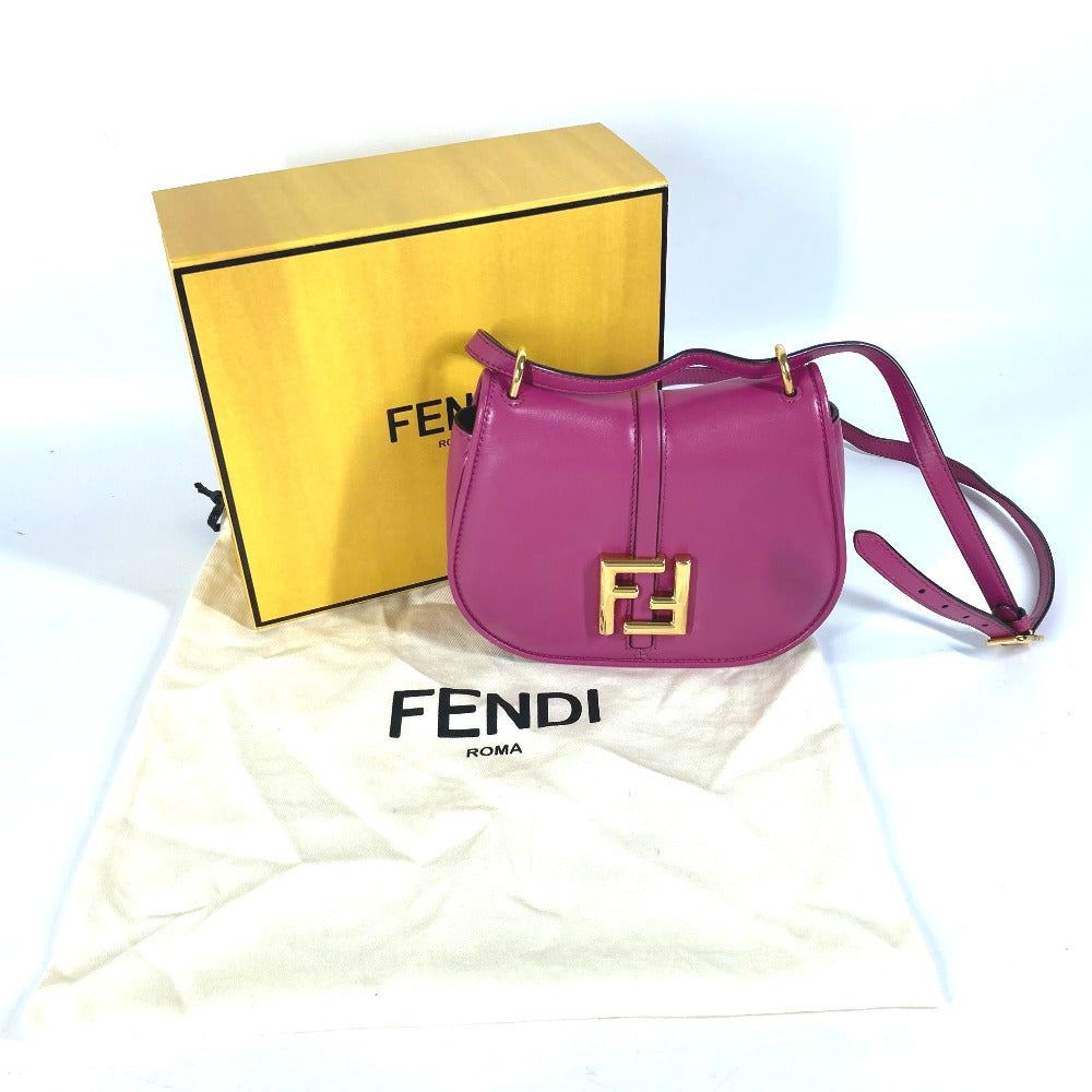 FENDI Shoulder Bag  8BS082  leather purple Come on Small Women Used Authentic