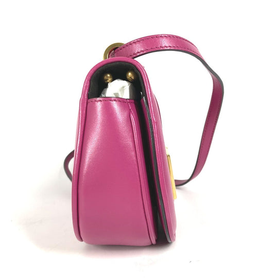 FENDI Shoulder Bag  8BS082  leather purple Come on Small Women Used Authentic