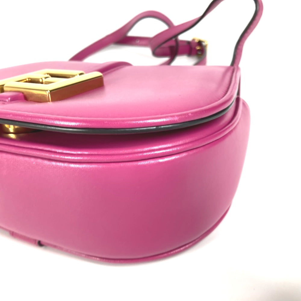 FENDI Shoulder Bag  8BS082  leather purple Come on Small Women Used Authentic