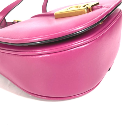 FENDI Shoulder Bag  8BS082  leather purple Come on Small Women Used Authentic
