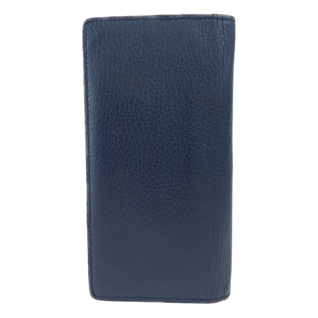 LOUIS VUITTON Long Wallet Purse M58818 leather Ocean Navy Long Wallet Purse Bifold Wallet Taurillon Clemence Leather Portefeuille Braza mens Used Authentic