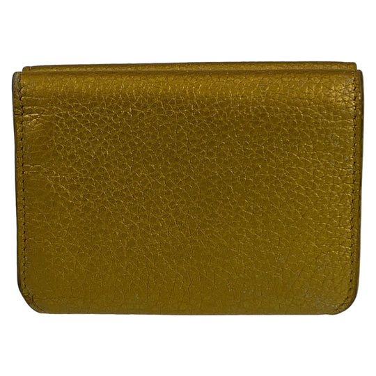 BALENCIAGA Tri-fold wallet 558813-8060-R-1317 leather Gold black Folding Wallet Tri-fold Wallet Compact Wallet Everyday Cash Mini Women Used Authentic