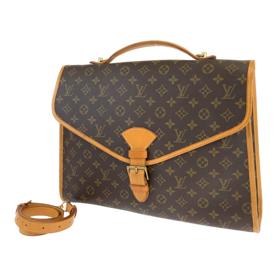 LOUIS VUITTON Business bag M51120 PVC Brown Business Bag 2way Crossbody Shoulder Bag Unisex Monogram Beverly MM mens Used Authentic