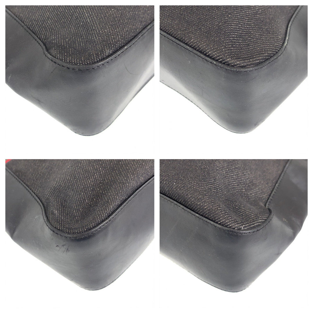 GUCCI Tote Bag 73983 Canvas, Leather gray Handbag Tote Bag Sherry line Women Used Authentic