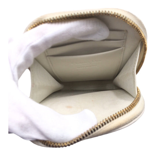 Dior Shoulder Bag S0872BNHB leather White GoldMetal Shoulder Bag Phone Pouch Phone Case Lady Dior Women Used Authentic
