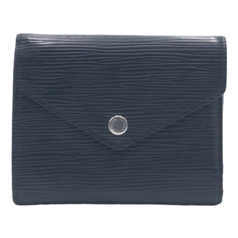 LOUIS VUITTON Tri-fold wallet M62173 Epi Leather Black Silver Metal Tri-fold wallet Compact wallet Epi Portefeuille Victorine Women Used Authentic