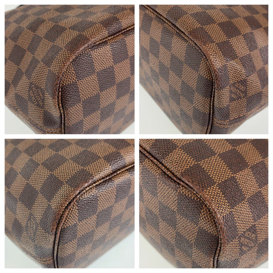LOUIS VUITTON Tote Bag N41359 PVC Brown Gold Metal Shoulder Bag Tote Bag Damier Never full PM Women Used Authentic