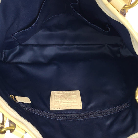 COACH Shoulder Bag F19197 enamel beige Signature